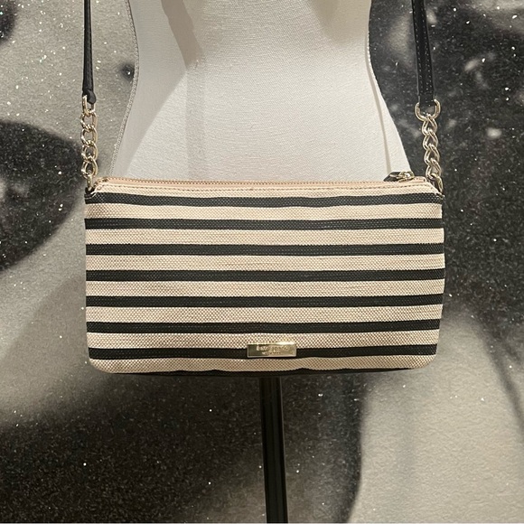 Kate Spade Alice Court Celina Crossbody Bag Purse with Bow Black and Cream - Picture 6 of 16